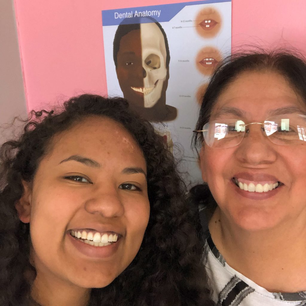 Selfie with Dental Anatomy Poster, Dr. Caldwell, and Me